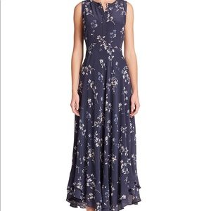 Rebecca Taylor blue silk floral dress